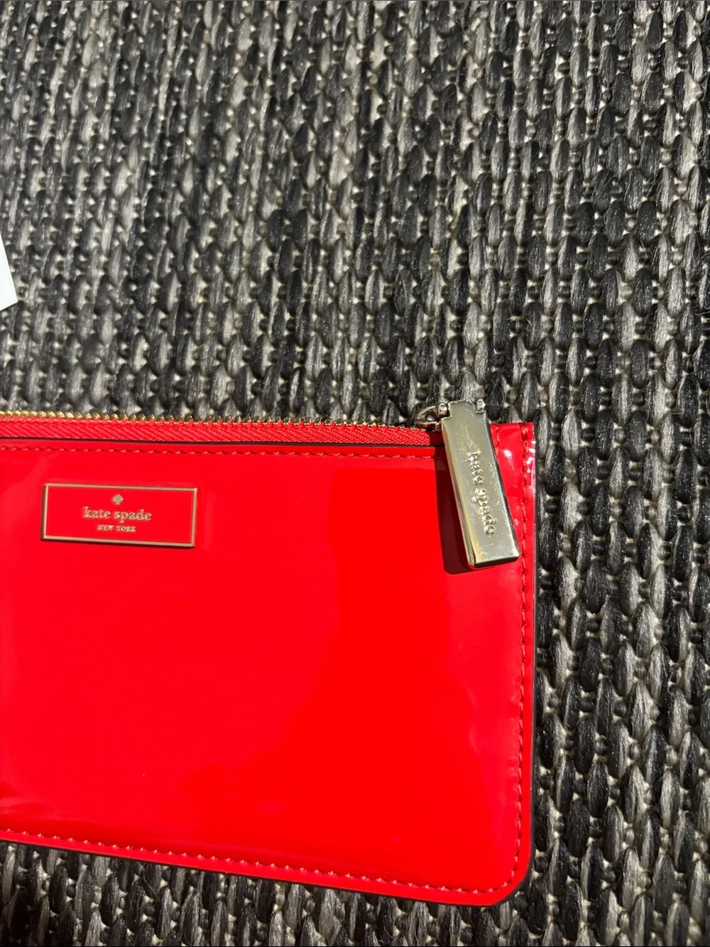 Kate Spade Bridget Patent Large Slim Card Holder in Red NEW